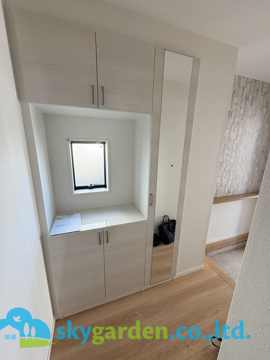 藤沢市湘南台4丁目4期　新築戸建　全2棟2号棟の独立洗面台|独立洗面台で身支度をすべて済ませてしまいましょう