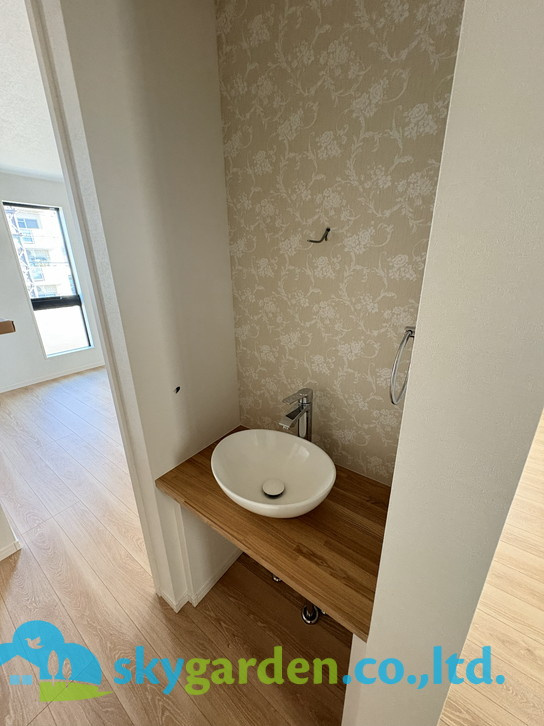 藤沢市湘南台4丁目4期　新築戸建　全2棟2号棟の洗面所|2階洗面所