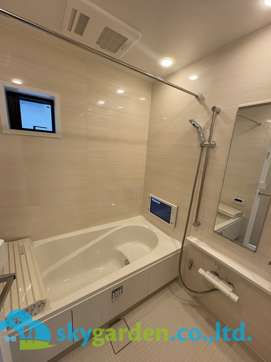 藤沢市湘南台4丁目4期　新築戸建　全2棟2号棟の浴室|コンパクトで使いやすいお風呂です