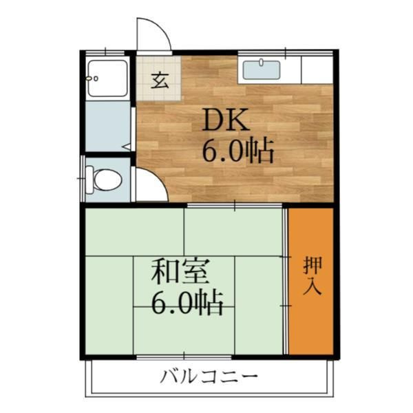 椿ハイツの間取り