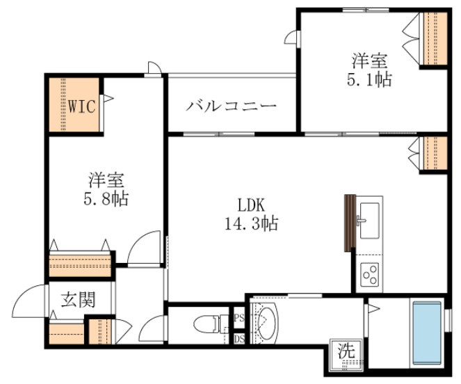 ザ　パークレジデンス　東住吉の間取り