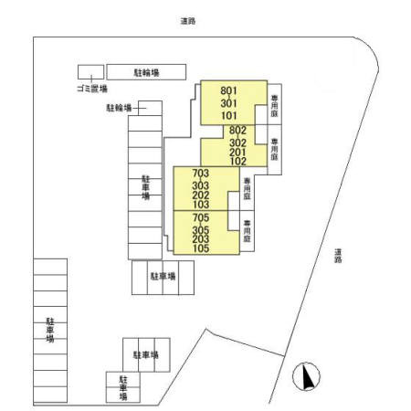サンピタリア東船橋の区画図