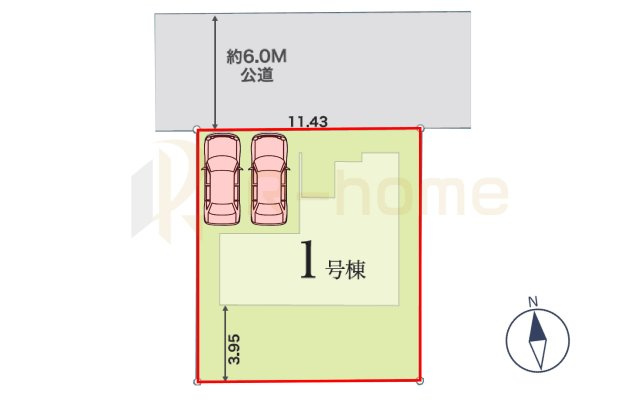牛久市南7丁目第1期　新築戸建て　1号棟の区画図|大きなお買い物だからこそ、メリット・デメリットを伝えさせて頂きます。
R-homeにお任せください♪