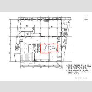 大阪市東成区中道１丁目の店舗事務所の区画図