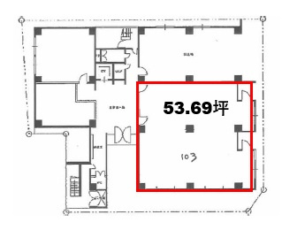 西天満第11松屋ビルの区画図
