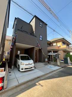 【前面道路含む現地写真】 | 川越市旭町3丁目　新築分譲　「川越駅」バス6分　敷地22坪　【大塚小学区】