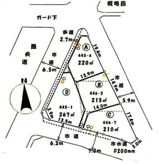 【土地図】 | 川越市下広谷　建築条件なし　売地東武東上線『鶴ヶ島駅』徒歩30分　【広谷小学区】