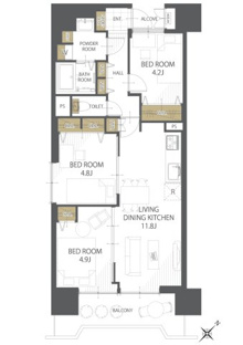 【間取り】ヴァンベール台原 