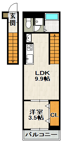 リベルテ逆瀬川の間取り