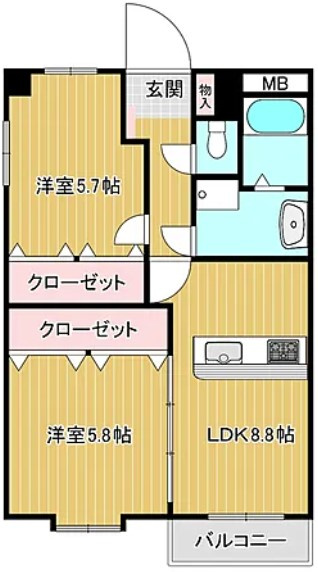 クレスト大善寺の間取り