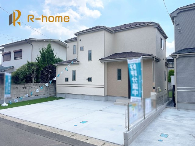 土浦市中高津IV　新築戸建て　B号棟の外観|建物完成いたしました！ご予約で『平日』や『夕方』などでもご見学可能です！