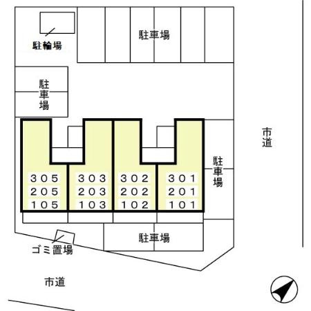 エンペラ柏井の駐車場