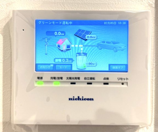 【発電・温水設備】 | グランファミーロ清見台　新築戸建　木更津駅 | 停電の際はV2Hにより車から家に電気を供給することが可能です♪
※普段は電気自動車の充電等にもお使い出来ます。