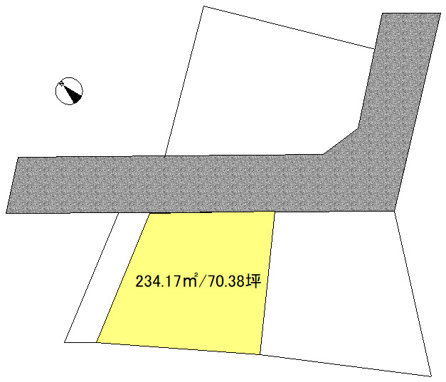 西伯郡伯耆町吉定売土地の土地図