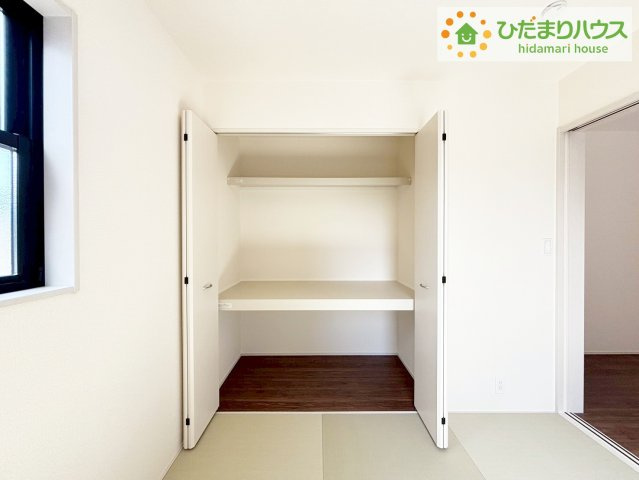 ひたちなか東石川第13　新築戸建　5号棟の収納|奥行きが広い収納スペースなので、お布団も楽々しまえますね！！
