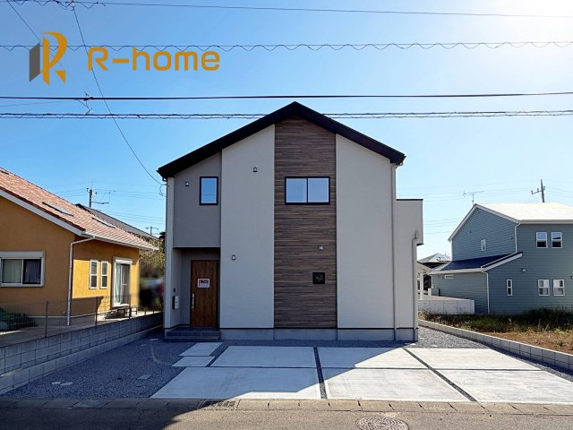 土浦市おおつ野3期　新築戸建て　1号棟の外観|建物完成いたしました！ご予約で『平日』や『夕方』などでもご見学可能です！