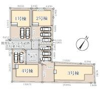 久喜栗橋東　新築一戸建て　02　リーブルガーデンの区画図|全4棟