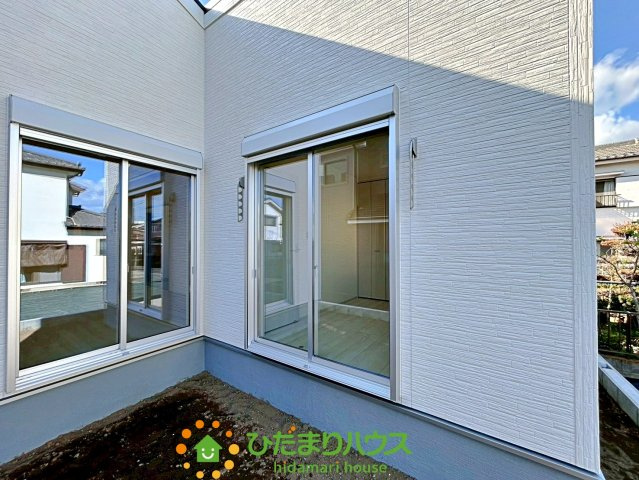 久喜栗橋東　新築一戸建て　03　リーブルガーデンのバルコニー|壁掛け物干し金物あります！