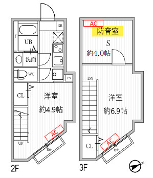 【間取り】 | T's CuoreMUSE東長崎