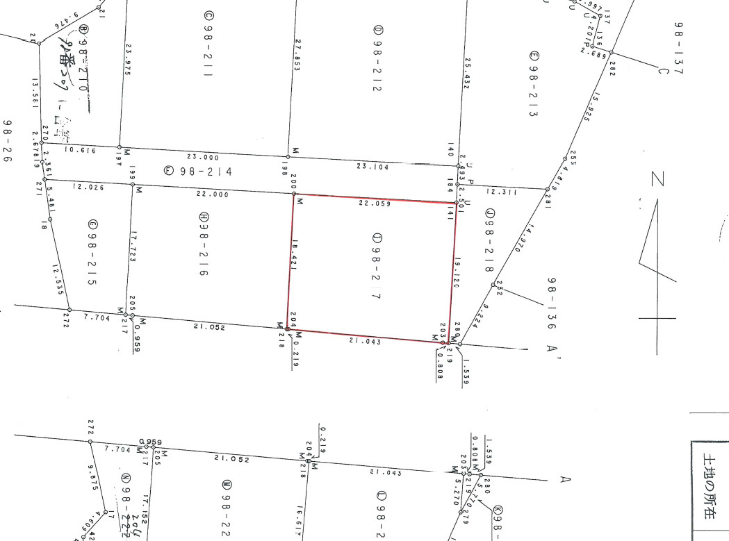 大久町大久字板木沢　自然豊か　海竜の里公園近く　高台　★　売地の土地図