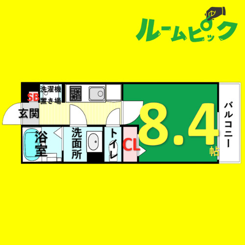 リブリ・ナゴヤドーム前　名古屋市賃貸　仲介手数料無料の間取り