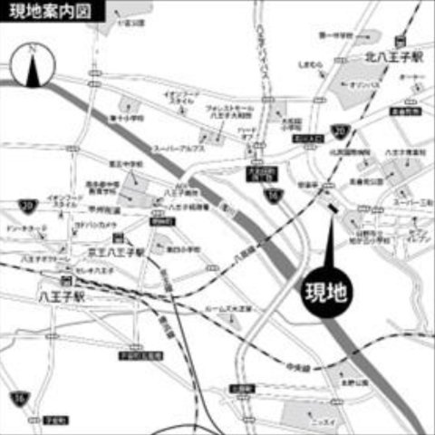 祝　成約済み　ガーデンコート八王子　八王子市　中古マンションの地図|～仲介手数料無料☆八王子ひなた不動産～ガーデンコート八王子