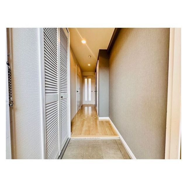 長良パークマンションの玄関