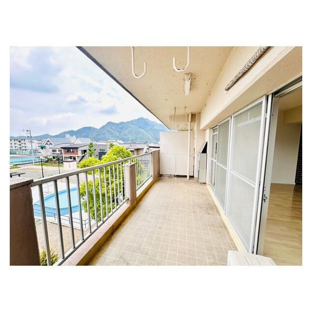 長良パークマンションのバルコニー