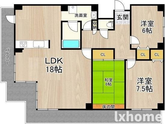 ロイヤル南茨木の間取り