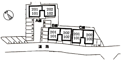 エモーション　Ｂ棟のその他|敷地図