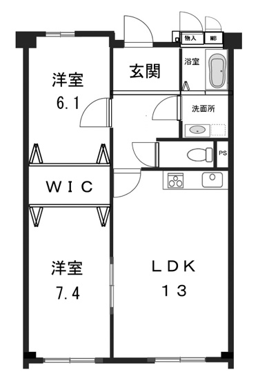 【間取り】 | ハイツ伏見桃山