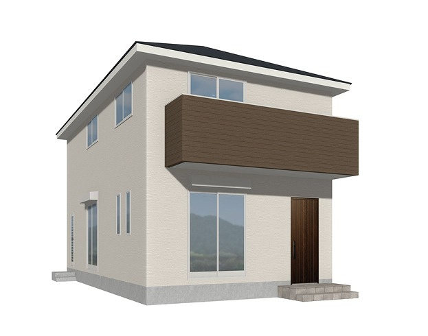 SUN COURT－サンコートー小倉北区中井３丁目【小倉北区　新築戸建て】の外観パース|SUN COURT－サンコートー小倉北区中井３丁目【小倉北区　新築戸建て】