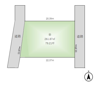 【土地図】 | 【JINSEI】～JNセレクトタウンみどりの中央～最終１区画　建築条件なしの分譲地