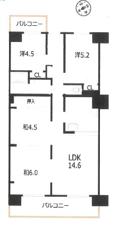 メゾンドール明石山ノ手台B棟の間取り