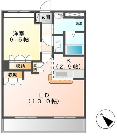 ア・ピアチェーレの間取り|13帖の広々としたリビング☆