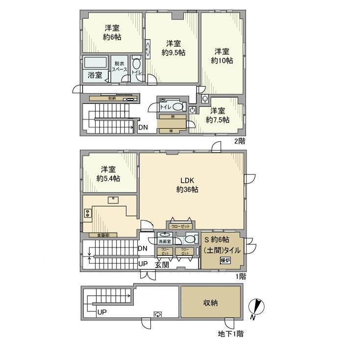 甲陽園目神山町戸建の間取り