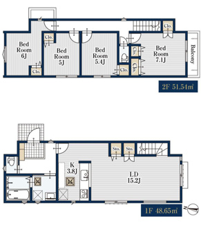 【間取り】 | 【名古屋市緑区神の倉2丁目78新築戸建1号棟】✨️仲介手数料無料✨️神の倉小学校・神の倉中学校