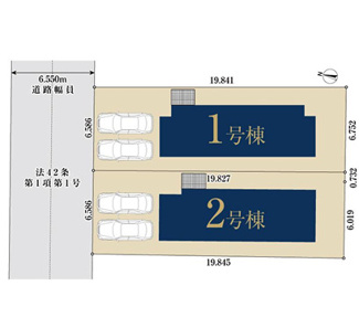 【区画図】 | 【名古屋市緑区神の倉2丁目78新築戸建2号棟】✨️仲介手数料無料✨️神の倉小学校・神の倉中学校