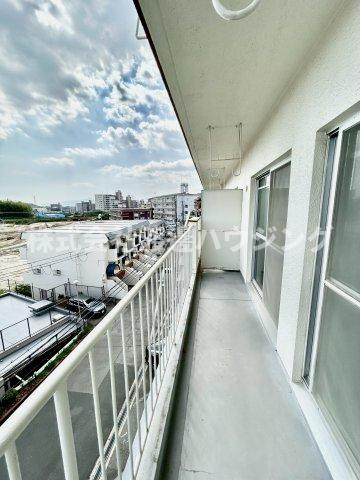 コーポ南千里のバルコニー|南向き