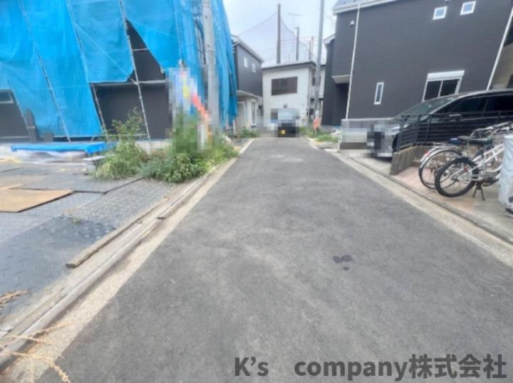 ◎茅ヶ崎市香川5丁目　新築戸建　1号棟の前面道路含む現地写真|前面道路の様子です◇