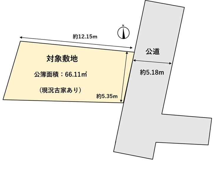 北区志茂５丁目売地の土地図