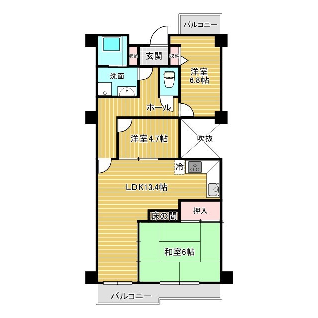 コンセール町北の間取り
