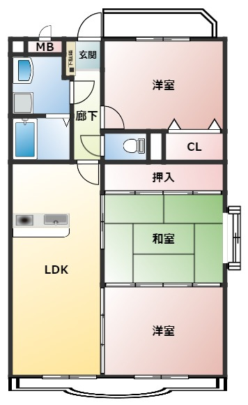 花水木ＫⅠの間取り