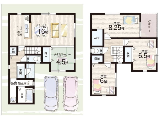 富田林市喜志町　新築一戸建ての間取り|1号地