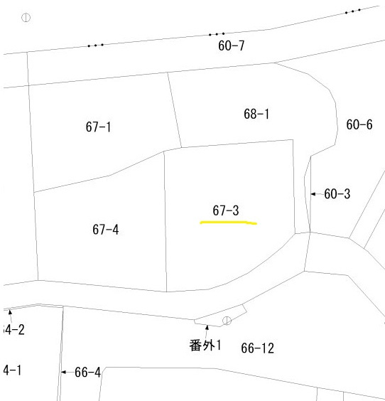 三橋町磯鳥売地の区画図