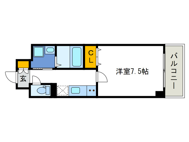 レジュールアッシュ弁天の間取り