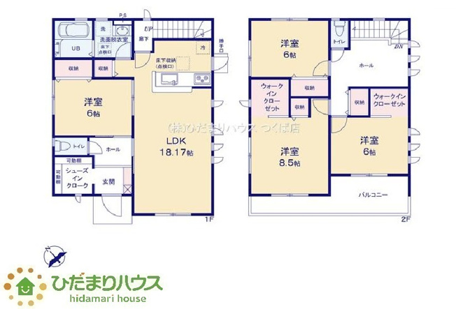 【間取り】 | 水戸河和田町3期　新築戸建　1号棟 | お気に入りの服やバッグがたっぷりしまえるWIC