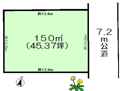 つくば市安食　旧住宅地造成事業施工地内の土地図