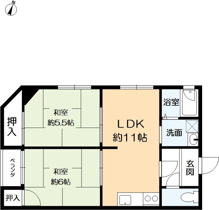本山中町マンションの間取り