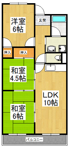 【間取り】 | アプティ3番館